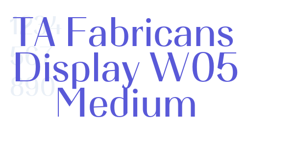 TA Fabricans Display W05 Medium font free