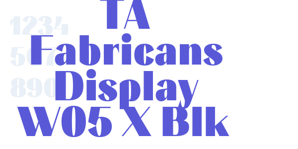 TA Fabricans Display W05 X Blk font