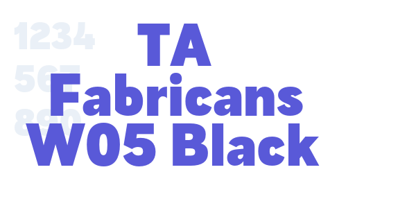 TA Fabricans W05 Black font free