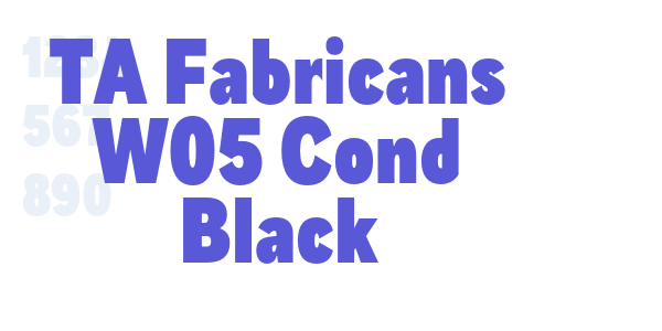 TA Fabricans W05 Cond Black font free