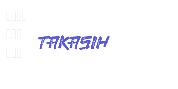 TAKASIH font free