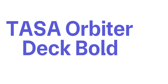 TASA Orbiter Deck Bold Font Download