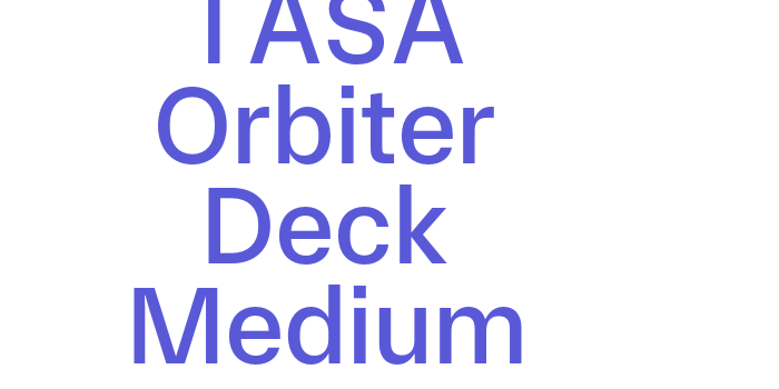 TASA Orbiter Deck Medium Font