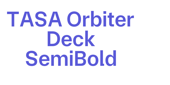 TASA Orbiter Deck SemiBold Font Download