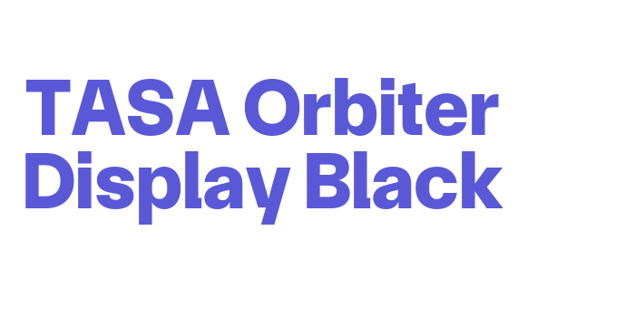 TASA Orbiter Display Black Font Download