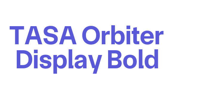 TASA Orbiter Display Bold Font Download