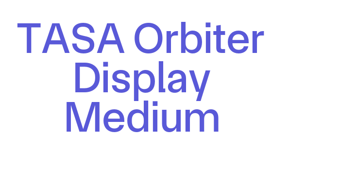 TASA Orbiter Display Medium Font Download