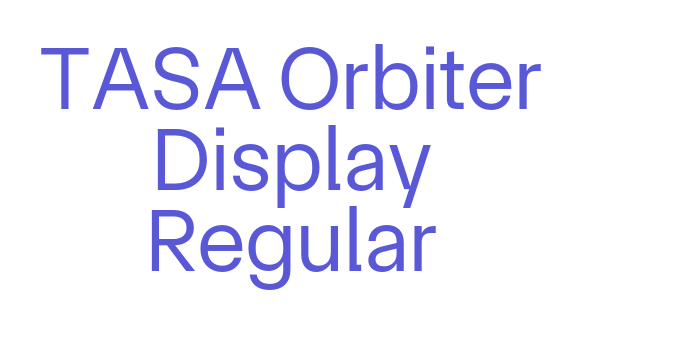 TASA Orbiter Display Regular Font Download