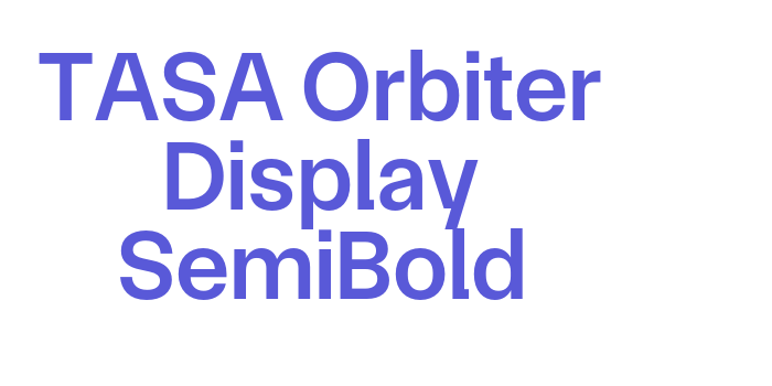 TASA Orbiter Display SemiBold Font Download