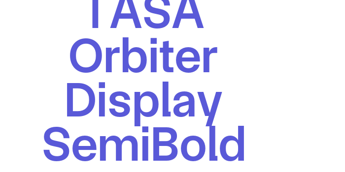 TASA Orbiter Display SemiBold Font