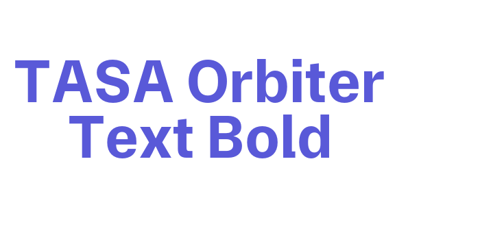 TASA Orbiter Text Bold Font Download