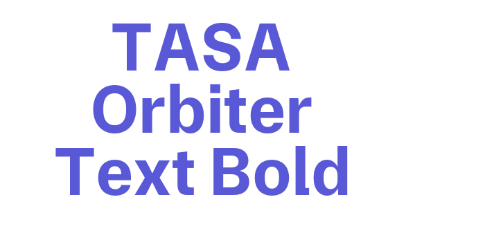 TASA Orbiter Text Bold Font