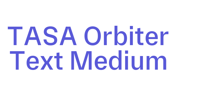 TASA Orbiter Text Medium Font Download