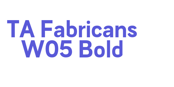 TA Fabricans W05 Bold Font Download