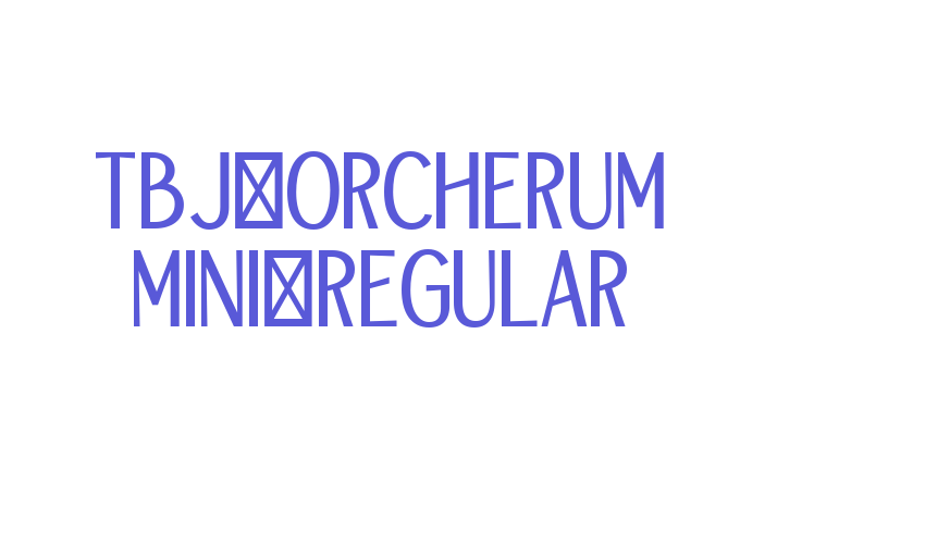 TBJ Orcherum Mini Regular Font Download