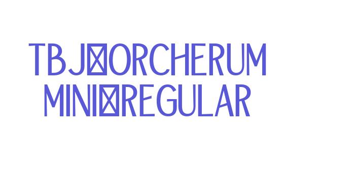 TBJ Orcherum Mini Regular Font Download