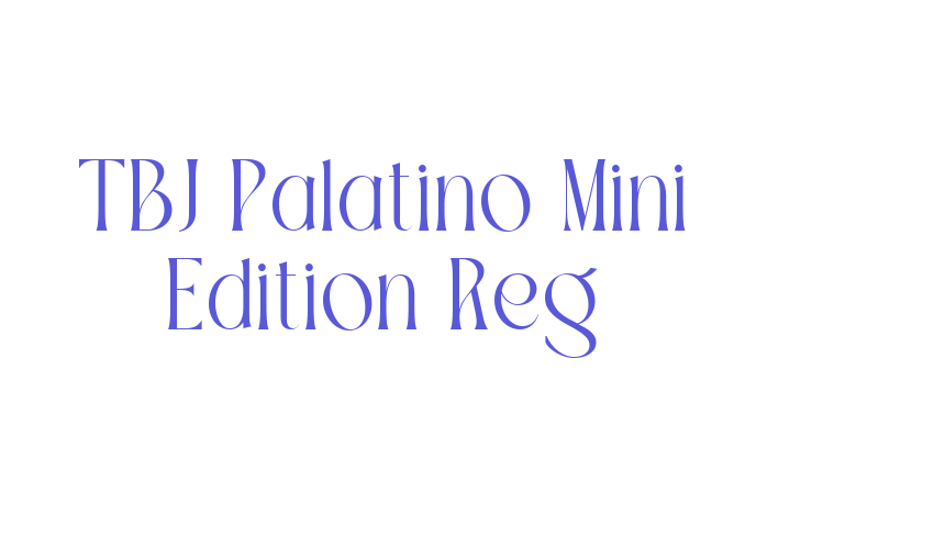 TBJ Palatino Mini Edition Reg Font Download