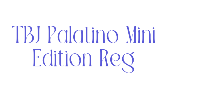 TBJ Palatino Mini Edition Reg Font Download