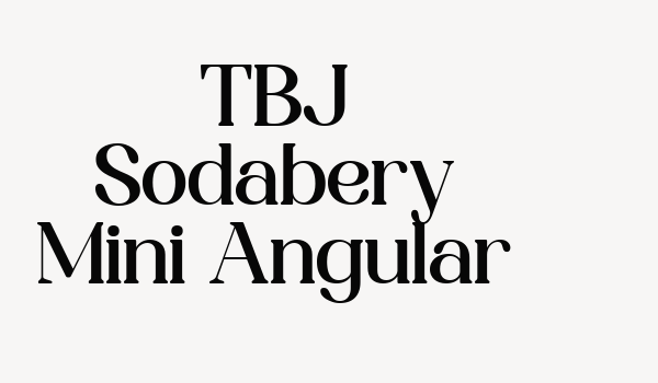 TBJ Sodabery Mini Angular Font