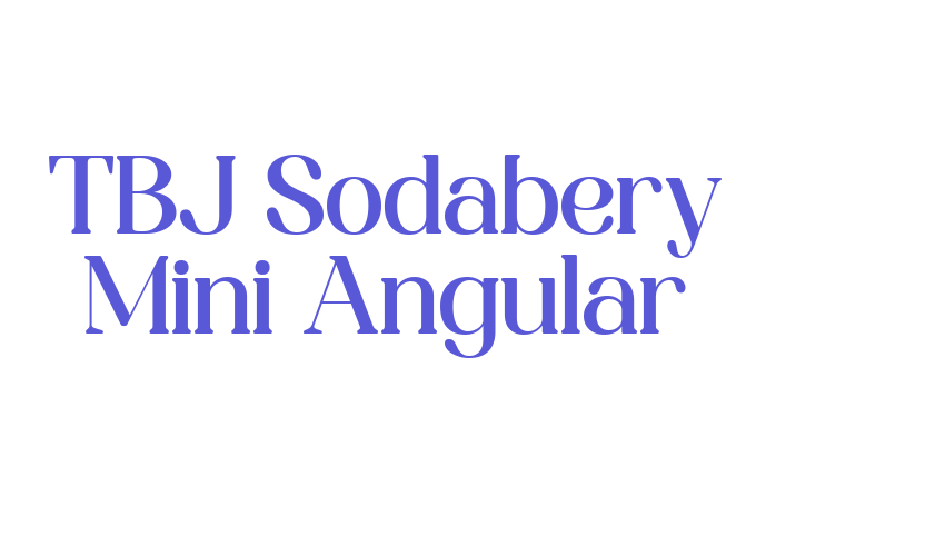 TBJ Sodabery Mini Angular Font