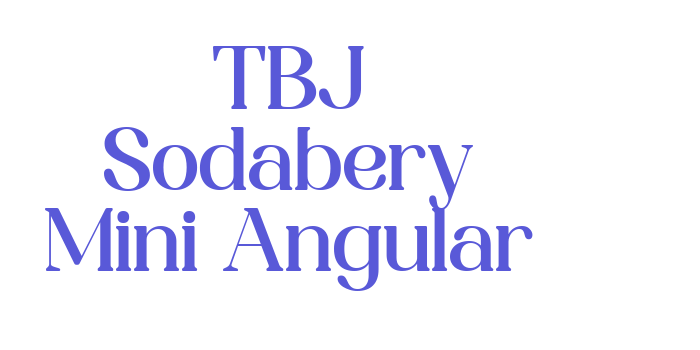 TBJ Sodabery Mini Angular Font Download