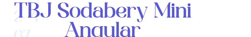 TBJ Sodabery Mini Angular font