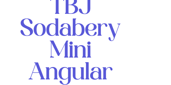 TBJ Sodabery Mini Angular Font