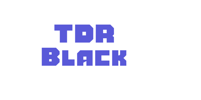 TDR Black Font Download