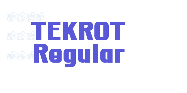 TEKROT Regular font free