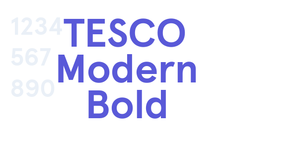 TESCO Modern Bold font free