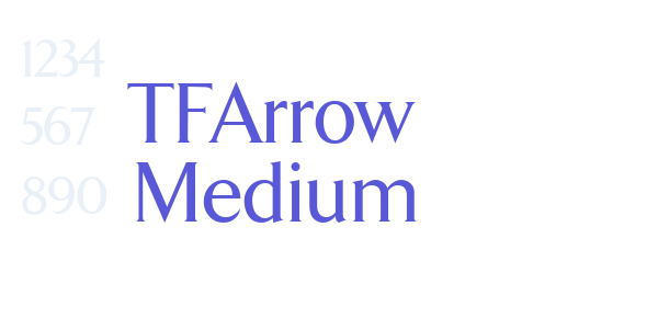 TFArrow Medium font free