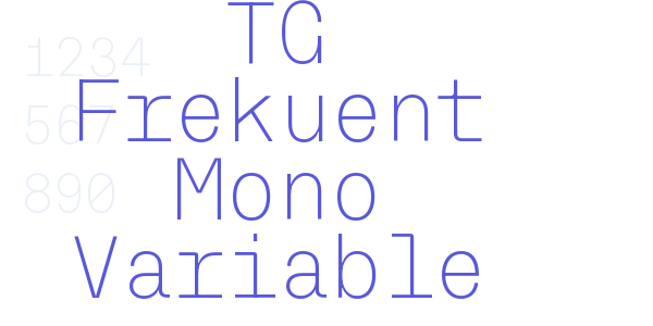 TG Frekuent Mono Variable font