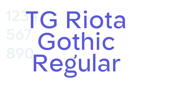 TG Riota Gothic Regular font free