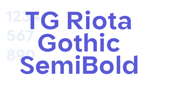 TG Riota Gothic SemiBold font free