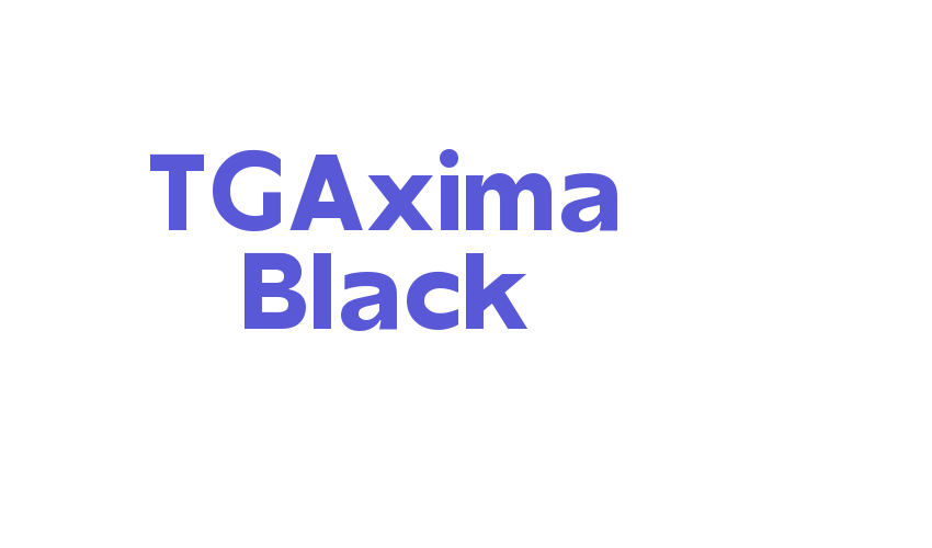 TGAxima Black Font