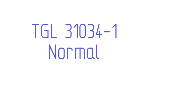 TGL 31034-1 Normal Font Download