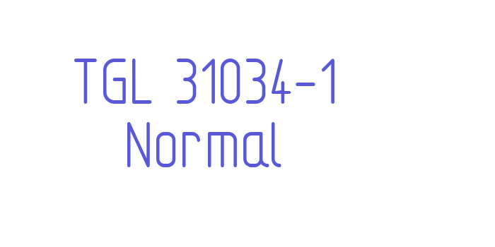 TGL 31034-1 Normal Font