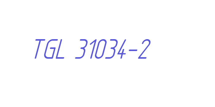 TGL 31034-2 Font