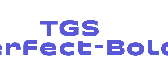 TGS Perfect-Bold Font Download