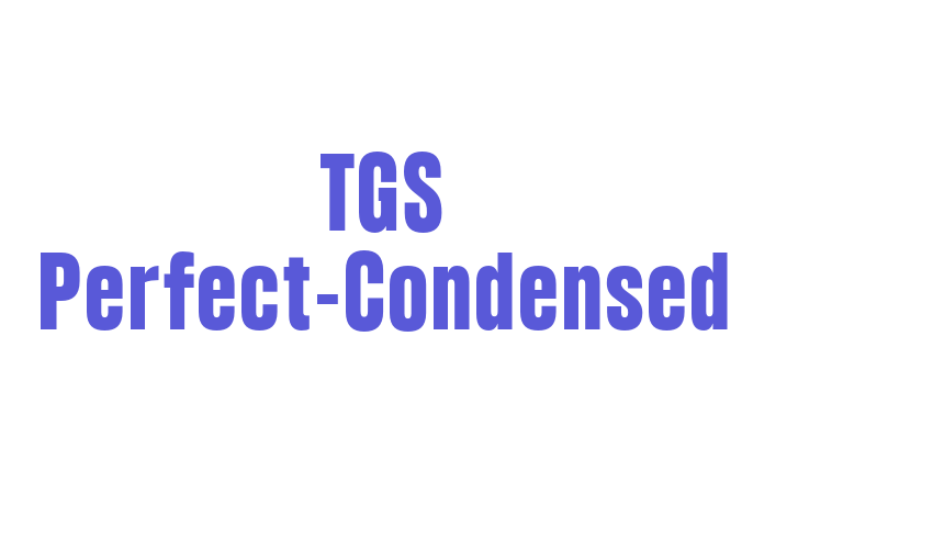 TGS Perfect-Condensed Font