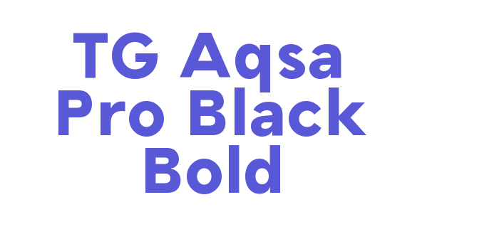 TG Aqsa Pro Black Bold Font Download