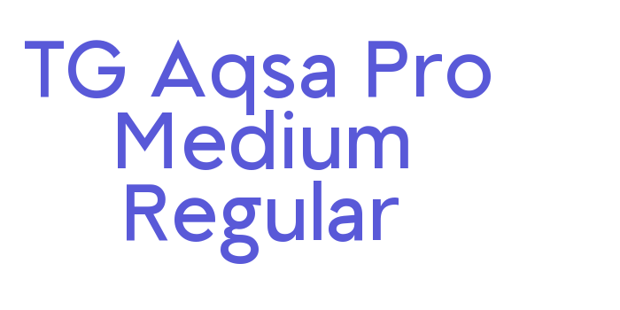 TG Aqsa Pro Medium Regular Font Download