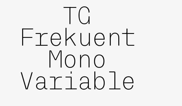 TG Frekuent Mono Variable Font