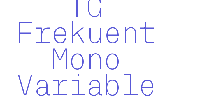 TG Frekuent Mono Variable Font