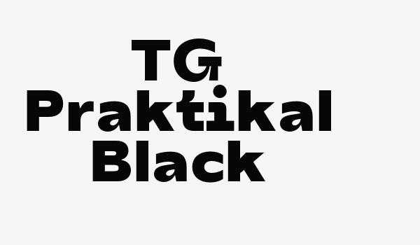 TG Praktikal Black Font