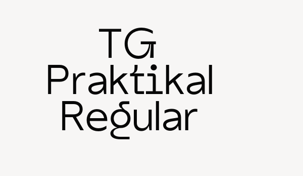 TG Praktikal Regular Font