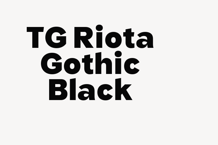 TG Riota Gothic Black font download