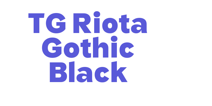 TG Riota Gothic Black Font Download