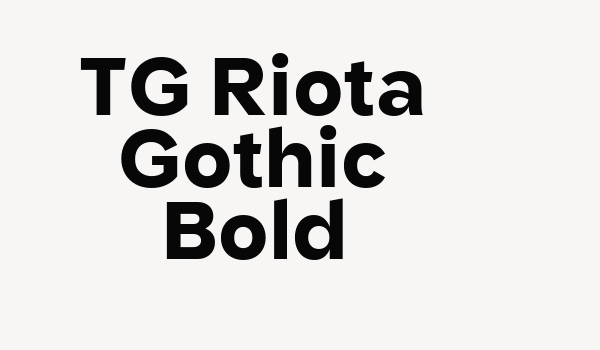 TG Riota Gothic Bold Font