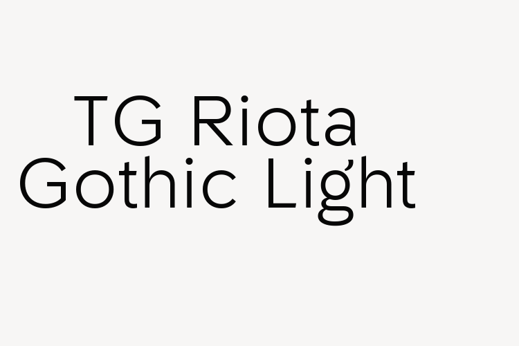 TG Riota Gothic Light font download